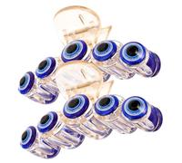 MOTHNUR 2 pcs Large Evil Eyes Jaw Claw Hair Clips for Women Decorative Blue Hair Accessories Lightweight Claw Clips for Parties Weddings Everyday Use