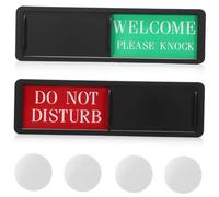 MOTHNUR 2 Pcs Sliding Do Not Disturb Door Signs Private Office Status Indicators with Easy Adjust Abs Design Clear Red and Green Privacy Signs for Home Meeting Classroom Use