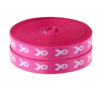 MOTHNUR 2 Rolls 10mm X 9m Polyester Breast Cancer Awareness Ribbon for Fundraiser, Bouquet Wrapping, Craft and DIY Decorations, Pink Ribbon for Charity Events and Public Activities