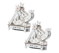 MOTHNUR 2 Sets Educational DIY Model Kit for Science Learning Wooden Puzzle Ship Model Creative Role Play for Motor Skill Development Ocean Theme Home Decoration