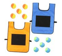 MOTHNUR 2 Sets Outdoor Sticky Ball with Washable Vest Hand-eye Coordination Game for Group Play Enhances Motor Skills and Social Interaction Includes Large Vests with Sticky Random Color