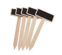 MOTHNUR 20 PCS Mini Wooden Chalkboard Tags with Sticks for Garden Pots Poplar Plywood Plant Labels Creative Decorative Blackboard Signs for Weddings Parties Home and DIY Projects