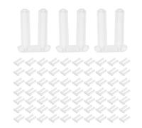 MOTHNUR 200pcs Plastic Plug Rimless Eyeglasses Repair Accessories Double Plug Compression Sleeves for Rimless Glasses Fixing Tools for Daily Wear