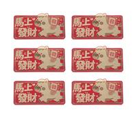 MOTHNUR 2026 Lunar New Year 6pcs Red Envelopes Foldable Horse Zodiac Money Pockets Traditional Chinese Hongbao Lucky Packets for Spring Festival TET Celebration