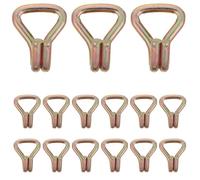 MOTHNUR 20pcs Car Tie Downs Hook Double j Ratchet Hook Double j Straps Strap Cargo Anchor Tie down Binder Accessories Truck Golden