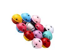 MOTHNUR 20pcs DIY Pet Bells Craft Making Charms with Large Star Design for Handicrafts Necklaces Key Rings Jingle Bells for Wreaths Garlands and Centerpieces in Mixed Colors
