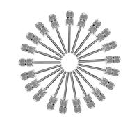 MOTHNUR 20pcs Nail Drill Bits Carbide Cuticle Manicure Accessory Silver Grinding Heads for Home Salon Nail Art Grinding and Dead Skin Removal