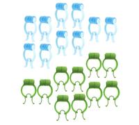 MOTHNUR 20Pcs Nose Stop Clips for Breathing Training Comfortable EVA Pom Material Nasal Stoppers Nosebleed Prevention Home Use Nose Pinchers for Lung Exercise Blue and Green