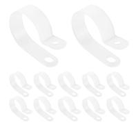 MOTHNUR 20Pcs Nylon R-Shaped Cable Clamps for Wire Management Suitable for 21-25Mm Cable Diameter Outdoor Light Clips and Wall-Mount Wire Holders for Telephone and Network