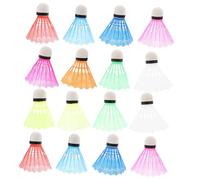 MOTHNUR 20pcs Plastic Badminton Shuttlecocks Colored Training Shuttle Balls Rainbow Sports Accessories for Outdoor Family Fitness and Beginner Practice Random Color