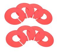 MOTHNUR 20pcs Red round Wardrobe Hanger Dividers Plastic Clothing Size Separators for Clothes Racks and Closet Organization Tags