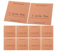 MOTHNUR 20Pcs Romantic I Love You Morse Code Square Greeting Cards for Anniversary and Valentine’S Day, Unique Handmade Postcards for Couples and Special Holiday Celebration