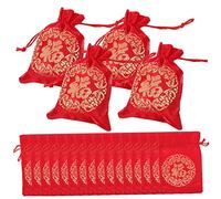 MOTHNUR 20pcs Silk Drawstring Gift Bags Decorative Jewelry Pouches for Year Candy Packing Wedding Party Small Gift Storage