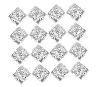 MOTHNUR 20pcs Silver Rhinestone Hair Hollow Braid Clips Lightweight Ventilated Design for Braids Dreadlocks Beard Jewelry Accessories Women Men