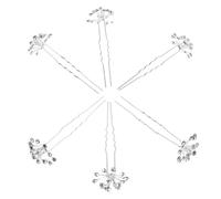 MOTHNUR 20pcs White Floral Bridal Hairpins U Shaped Rhinestone Hair Forks Breath Design Wedding Hair Accessories for Bridesmaids Women with Firm Hold and Lightweight Comfort