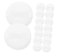 MOTHNUR 20pcs White Velvet Powder Pads 45x10mm Comfortable Face Makeup Applicators Soft Cosmetics Tool for Loose and Pressed Powder Application Random Color