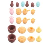 MOTHNUR 22pcs Resin Miniature Dollhouse Drink Jars for Creative DIY Projects Tiny Bonsai Figurines Table Centerpiece Decorations Ornaments for Dollhouses and Terrariums