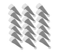 MOTHNUR 24pcs Christmas Cutlery Holders Santa Hats Grey Tableware Covers Reusable for Holiday Dining Events