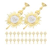 MOTHNUR 24pcs Church Party Supplies Holy-Light Decorations Religious Ornaments Bible Decor 3.25-inch Topper for Religious Celebrations and Festival Events
