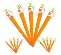 MOTHNUR 24pcs Easter Gel Ink Pens 0.5mm Black Ink Cartoon Rabbit Holding Carrot Design Student Office Signature Writing Pens Set