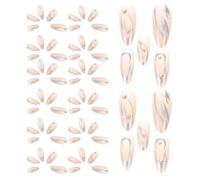 MOTHNUR 24pcs Full Cover False Nails with Silvery Flame Rivets, Pink Punk Rock Glue-on Fingernails for Women, Compatible Artificial Nail Set for Daily Wear and Party