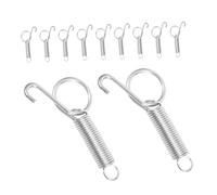 MOTHNUR 24pcs Large Metal Spring Latch Hooks for Bird and Rabbit Cage Doors Wire Cage Door Locks for Small Animal Latches Fixed Hooks Suitable for Squirrels and Rodents