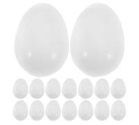MOTHNUR 24pcs Parrot Fake Eggs Bird Nesting Eggs Realistic Design Solid Plastic Resistant to Breaking Lifelike Size for Observation