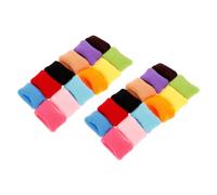 MOTHNUR 24pcs Small Size Workout Headbands Sweat Absorbent Sports Sweatbands Soft Seamless Candy Color Elastic Hair Ties for Yoga Fitness Gym