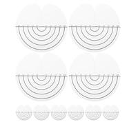 MOTHNUR 25Pcs Hair Extension Bonding Heat Shield Guards with Scale Round Spacer Hair Tool Protection Pads for Preventing Scalp Burns