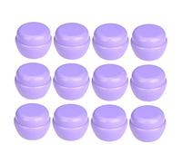 MOTHNUR 25pcs Purple Mushroom Shape Plastic Cosmetic Jars with Inner Lid Leak Travel Containers for Creams Lotions and Toiletries Lightweight Refillable Storage Bottles