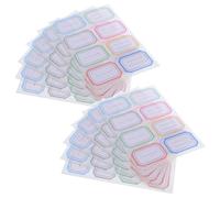 MOTHNUR 288Pcs Lined Writable Label Stickers Self-Adhesive Handwritten Tag Stickers for Books Cups School Supplies Horizontal Line Style Easy Peel Write with Pen Pencil