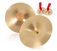 MOTHNUR 2pairs Boy Girl's Cymbal Wooden Knobs for Musical Percussion Instrument for Belly Dance Lover and Dancer Party Cymbals