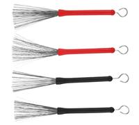 MOTHNUR 2pairs Jazz Drum Steel Brush Hard Wire Brush for Snare Performance Dynamic Practice Drum Music Instrument Accessory