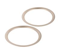 MOTHNUR 2Pcs 10 Inch Subwoofer Decorative Rings in Light Gold Color, DIY Bass Speaker Trim Accessories for Home Audio Upgrade and Speaker Repair