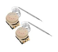 MOTHNUR 2Pcs Adjustable Refrigerator Thermostat Temperature Controller ±35℃ Mechanical Replacement with Knob for Fridge and Chest Freezer Cabinet Temperature Control