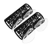 MOTHNUR 2pcs Aquarium Fish Tank Tunnels Black Hollow Betta Tube Hideouts with Mesh Design for Resting and Play Natural Look Decoration Suitable for All Aquarium