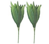 MOTHNUR 2pcs Artificial Sansevieria Snake Plant Adornments Realistic Simulated Faux Leaves for Indoor Outdoor Decor Lightweight Photo Props for Home Office Table Settings
