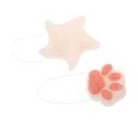 MOTHNUR 2pcs Baby Bath Sponge: Adorable Sea Star & Cat Paw Design Sponges - Soft and Gentle Natural Material for Baby Bathing