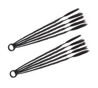 MOTHNUR 2Pcs Braided Ponytail Extensions with Elastic Hair Tie for Black Women Synthetic Long Short Hair Wig Hairpiece for Parties Cosplay and Daily Wear