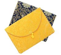 MOTHNUR 2Pcs Brocade Jewelry Bags with Chinese Knot Closure Embroidered Pouch for Buddhist Scripture Storage Coin Purse and Sundries Organizer Cloth Material for Travel and Outdoor Use