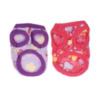MOTHNUR 2Pcs Bunny Vest Pet Costumes for Small Dogs Xxs Warm Cosplay Clothes with Cute Paw Prints Purple and Rose Red Breathable Stylish Apparel for Outdoor Walking and Photo Sessions