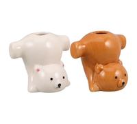 MOTHNUR 2pcs Cartoon Animal Toothbrush Holder for Stable Antislip Base Stand for Toothbrush and Toothpick Storage Cute Bathroom Organizer for Boys