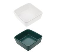 MOTHNUR 2Pcs Ceramic Hamster Feeding Bowl Anti-fall Small Pet Food Water Dish for Hamsters Rabbits Chinchillas Smooth Surface Easy Clean