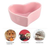 MOTHNUR 2pcs Ceramic Hamster Feeding Bowls Non-Tip Pet Bowls for Hamsters and Small Animals, Heart-Shaped Porcelain Food Dishes Suitable for Small Pets