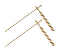 MOTHNUR 2pcs Copper Dowsing Rods Flexible Smooth Rotation Portable Divining Rods Water Detection Tool for Outdoor Use with Storage Bag