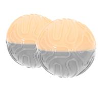 MOTHNUR 2pcs Dog Squeaky Balls for Puppies, 6.5cm Gray Rubber Teething Chew Ball, Interactive Tooth Cleaning Molar for Small Dogs Training