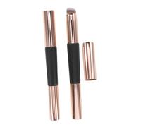 MOTHNUR 2PCS Dual Sided Silicone Makeup Brush with Cap Soft Double Ended Lipstick and Concealer Applicator Portable Travel-friendly Lip Gloss Wand for Daily and Event Makeup