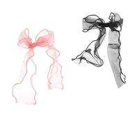 MOTHNUR 2pcs Duckbill Hair Clips with Adorable Gauze Bowknot Elegant French Barrettes for Women and Craftsmanship Random Color Stylish Accessories for Various Outfits Random Color