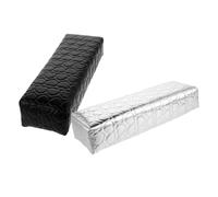 MOTHNUR 2pcs Ergonomic Nail Arm Rest Cushion for Manicure Pressure-relieving Hand Pillow with Easy-clean PU Leather Surface Supportive Nail Art Hand Pad for Salon and Home DIY Projects