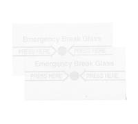 MOTHNUR 2pcs Fire Alarm Manual Switch Cover Clear Glass Breakage Alarm Panel Heat Resistant Design Essential Emergency Replacement for Various Scenarios